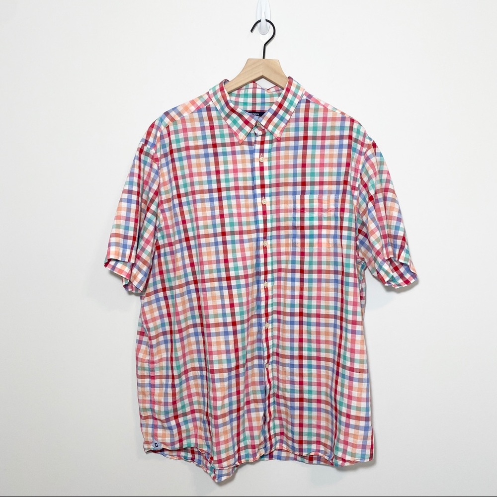 Daniel Cremieux Plaid Short Sleeve Button Down